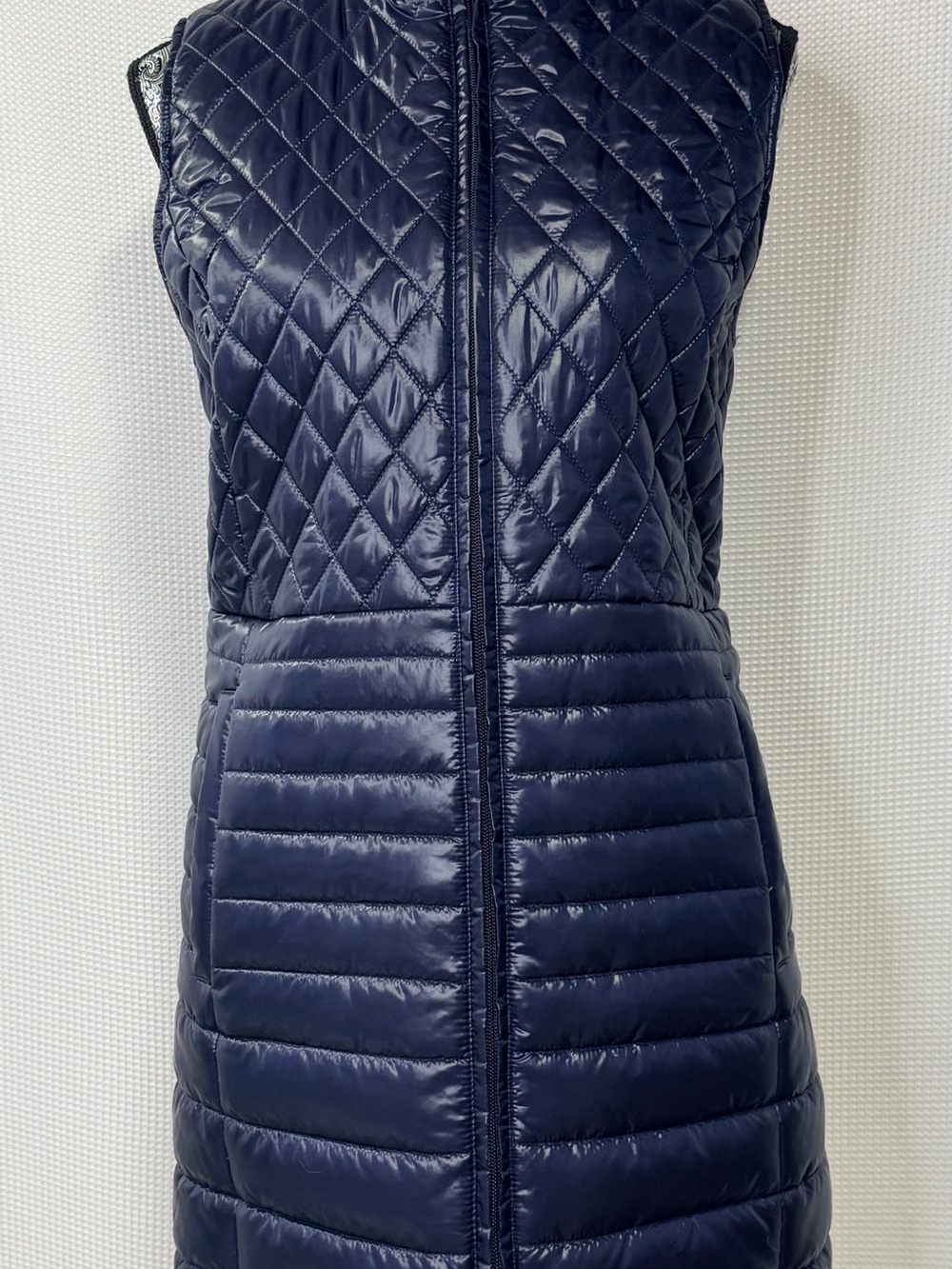 Talbots Navy Quilted Puffer Vest